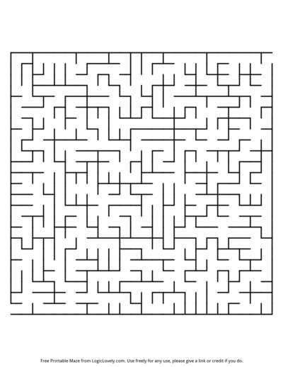 Medium Printable Maze Booklet 43 Logic Lovely